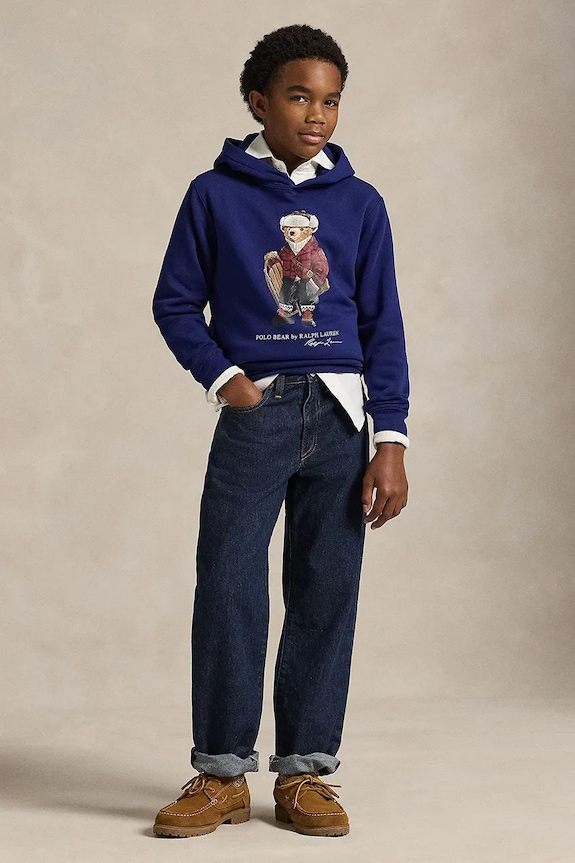 Detská mikina Polo Ralph Lauren modrá 323981262001