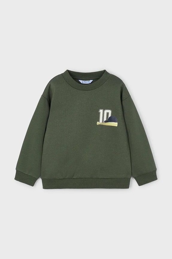Mayoral hanorac de bumbac pentru copii 4401.5A.Mini.9BYA verde AW25