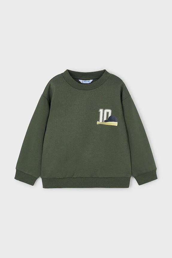 Mayoral hanorac de bumbac pentru copii 4401.5A.Mini.9BYA verde AW25