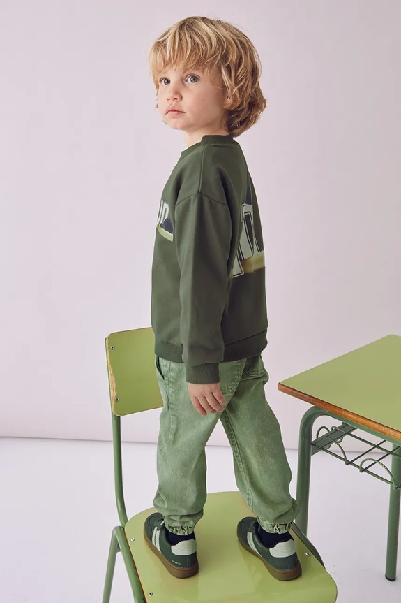 Mayoral hanorac de bumbac pentru copii 4401.5A.Mini.9BYA verde