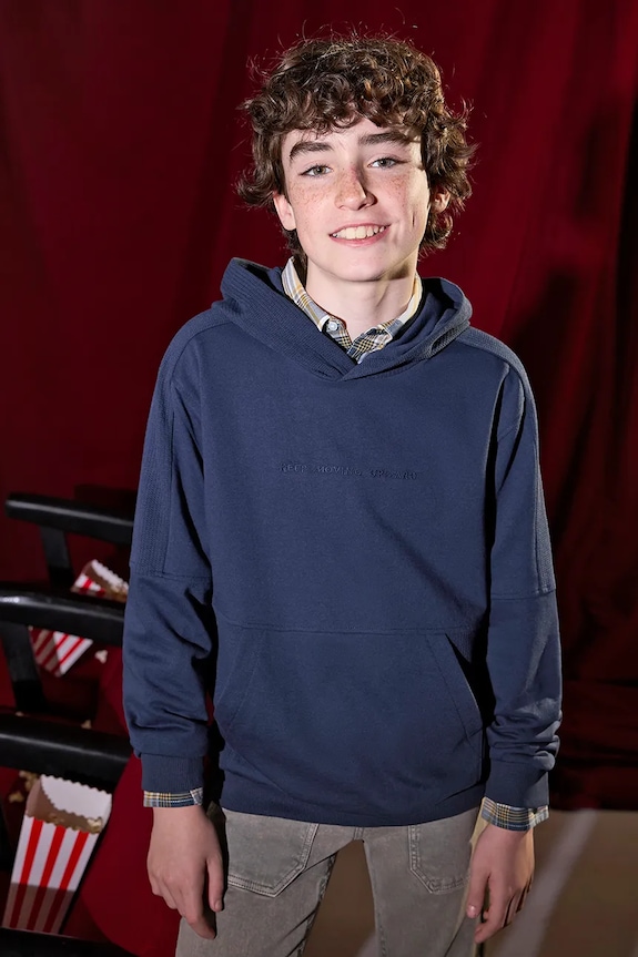 Detská mikina Mayoral s elastanom modrá 7402.7B.Junior.9BYA