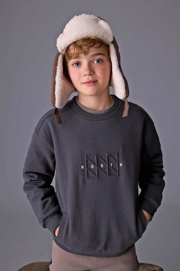 Mayoral bluza dziecięca aplikacja czarny 7405.7D.Junior.9BYA