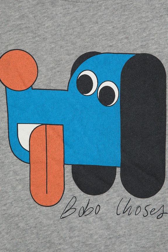 Chłopiec Bobo Choses bluza bawełniana dziecięca Doggy Mate 225AC031 szary