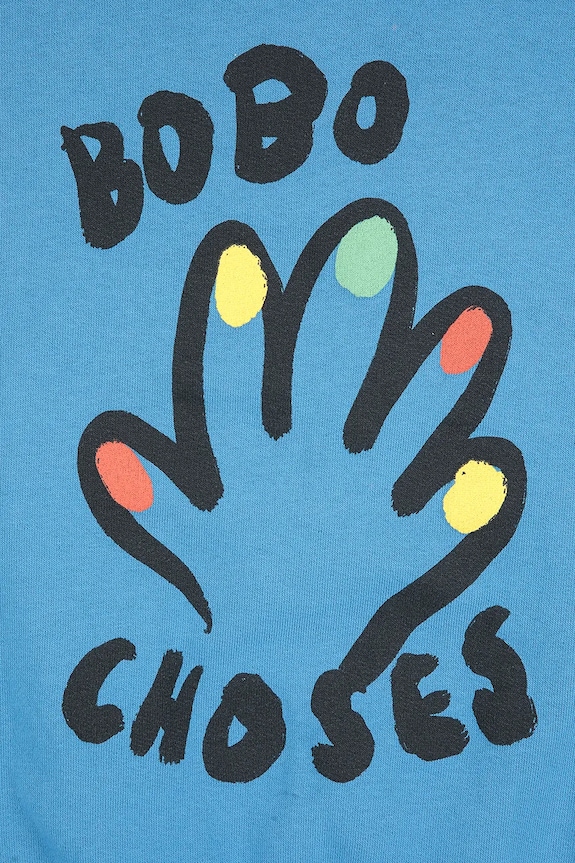 Chłopiec Bobo Choses bluza bawełniana dziecięca High Five 225AC035 niebieski