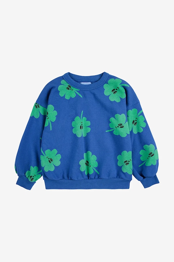 Bobo Choses bluza bawełniana dziecięca Lucky Clover 225AC039 niebieski AW25