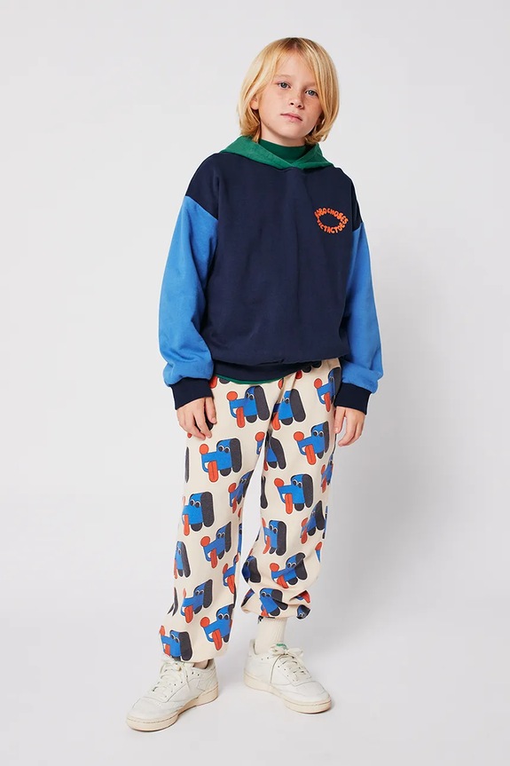 Bobo Choses bluza bawełniana dziecięca Tic Tac Toe granatowy 225AC048