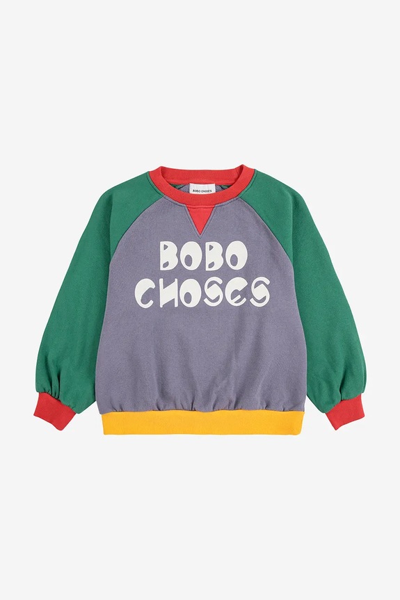 Дитяча бавовняна кофта Bobo Choses 225AC137 сірий AW25