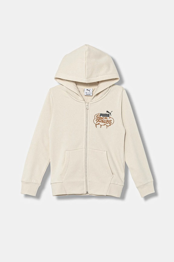 Puma bluza dziecięca MID90s Full-Zip FL B z kapturem beżowy 688469.