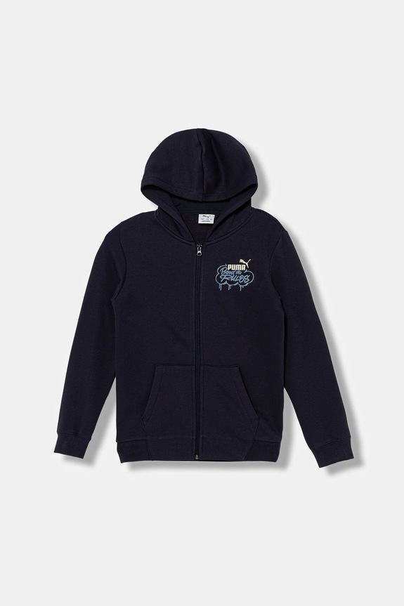Detská mikina Puma MID90s Full-Zip FL B potlač tmavomodrá 688469.
