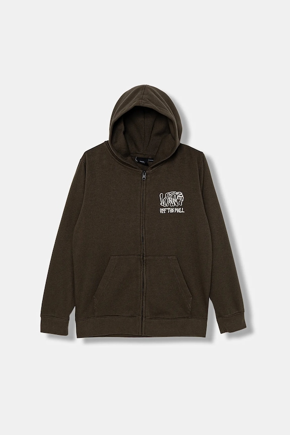 Vans gyerek felső Rippled Full Zip nyomtatásos barna VN000PX2EMP1