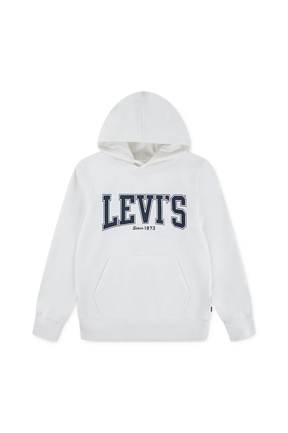 Levi's bluza dziecięca THE GREAT HIGHWAY HOODIE z kapturem biały 8EN718