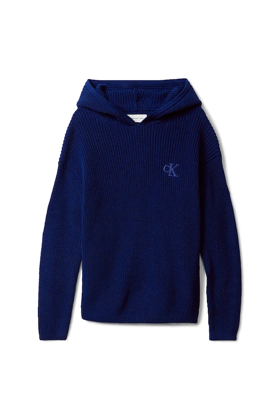Παιδική βαμβακερή μπλούζα Calvin Klein Jeans IB0IB02577.9BYA μπλε AW25