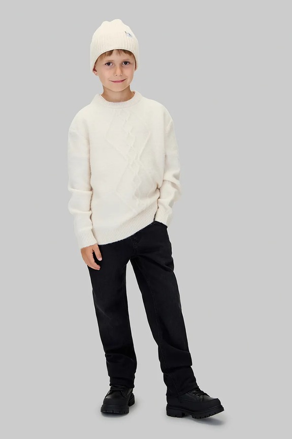 Παιδική μπλούζα Calvin Klein Jeans μπεζ IB0IB02586.9BYA