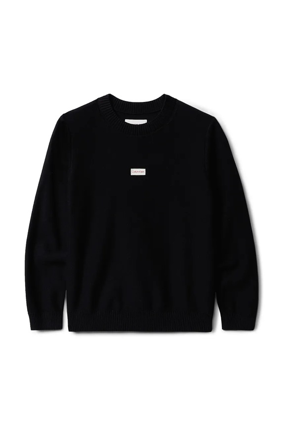 Calvin Klein Jeans gyerek melegítőfelső pamutból IB0IB02596.9BYA fekete AW25