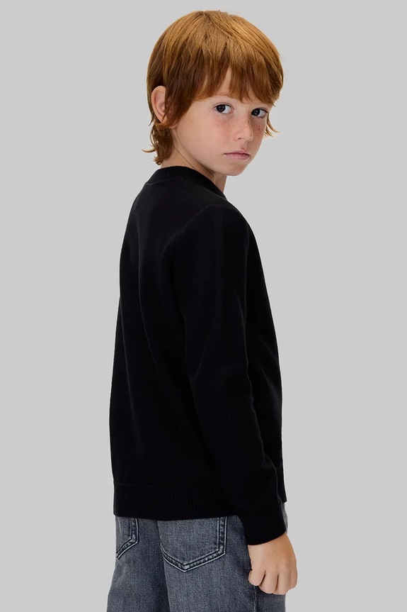 Calvin Klein Jeans gyerek melegítőfelső pamutból fekete IB0IB02596.9BYA