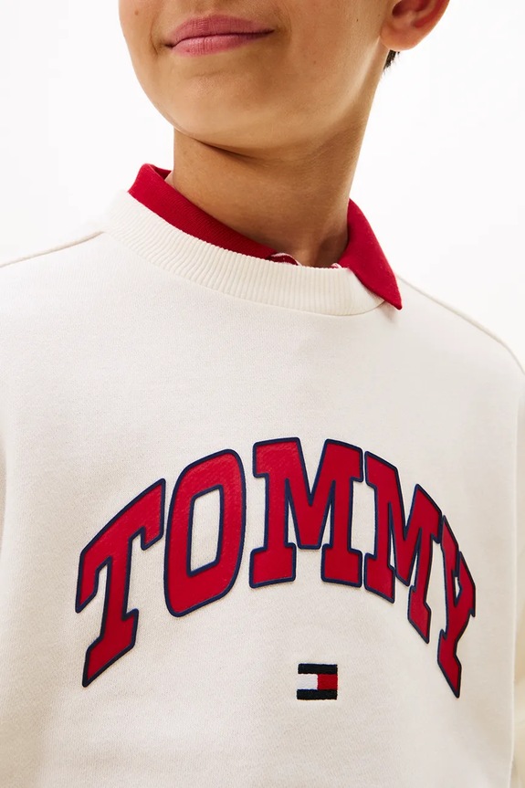 Αγορίστικα Παιδική μπλούζα Tommy Hilfiger KB0KB09899.128.176.9BYA μπεζ