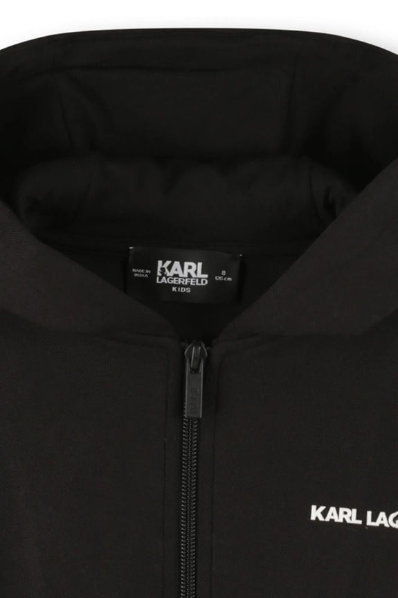 Βαμβακερή παιδική μπλούζα Karl Lagerfeld μαύρο Z30641.162.174