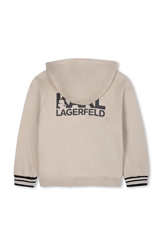 Мальчик Детская хлопковая кофта Karl Lagerfeld Z30643.162.174 бежевый
