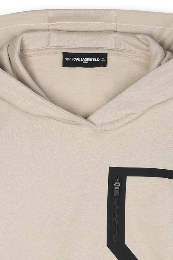 Детская хлопковая кофта Karl Lagerfeld бежевый Z30643.162.174