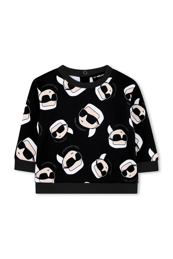 Karl Lagerfeld bluza bawełniana dziecięca Z30666.86.108 czarny AW25