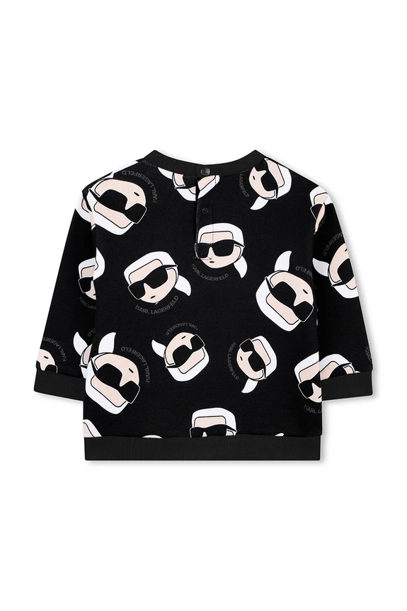 Dječaci Pamučna dukserica za bebe Karl Lagerfeld Z30666.71.81 crna
