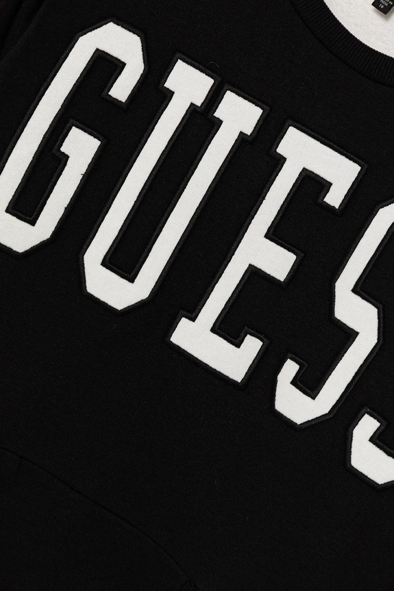Αγορίστικα Παιδική βαμβακερή μπλούζα Guess L5BQ01.KAX74.9BYA μαύρο