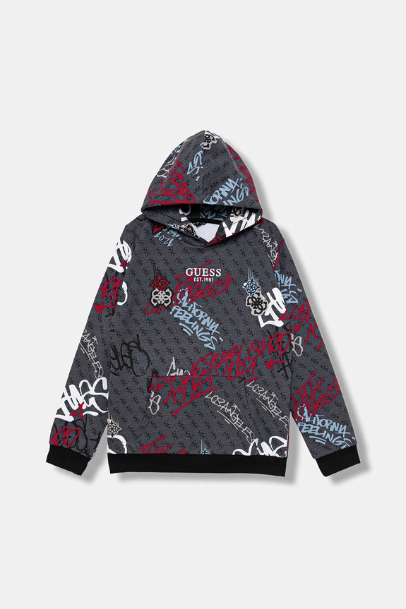 Παιδική βαμβακερή μπλούζα Guess βαμβάκι γκρί L5BQ04.KAD74.9BYA