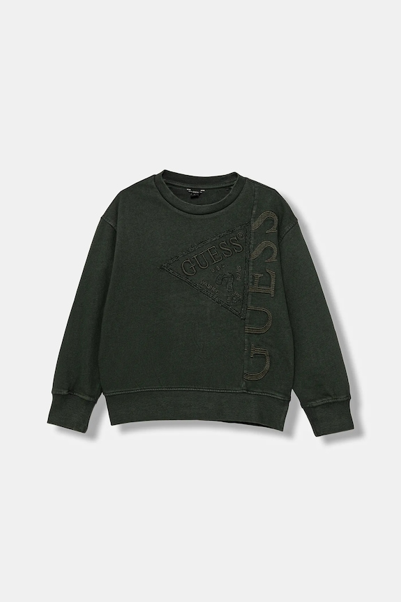 Guess bluza bawełniana dziecięca aplikacja zielony L5BQ08.KAD74.9BYA