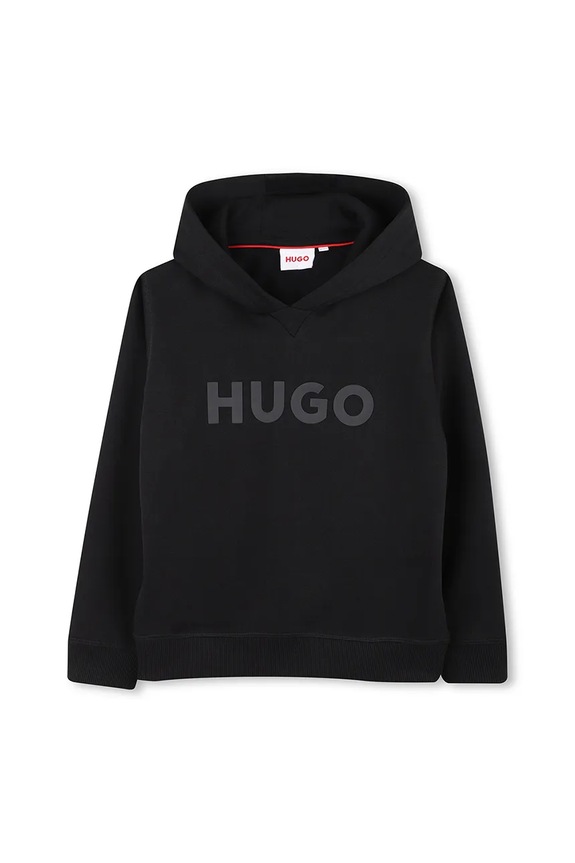 Дитяча кофта HUGO з капюшоном чорний G00446.114.150