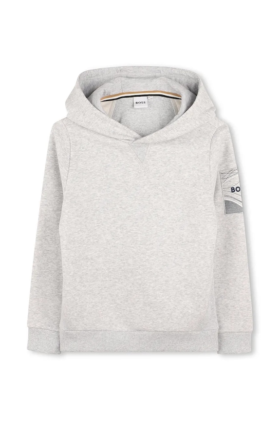 BOSS bluza dziecięca z kapturem szary J52354.114.150