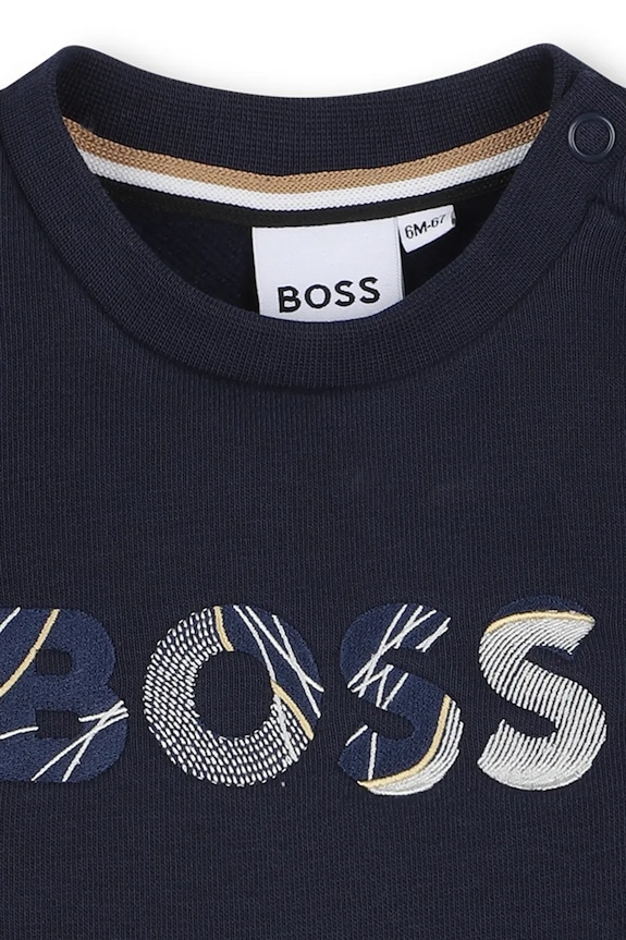 Chlapec Detská mikina BOSS J52457.74.81 tmavomodrá