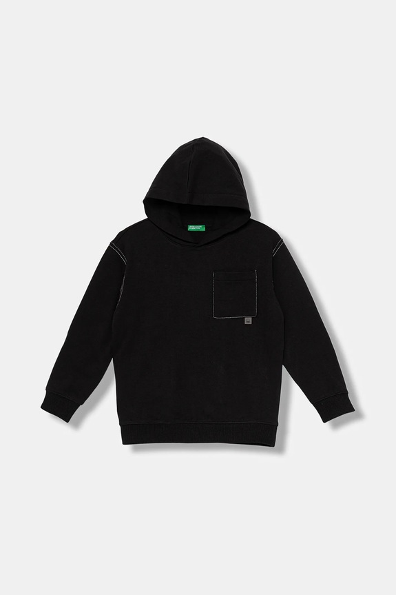 Παιδική μπλούζα United Colors of Benetton μελανζέ μαύρο 3NBMC205A.G.seasonal