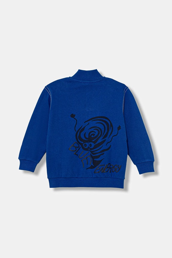 Παιδική βαμβακερή μπλούζα United Colors of Benetton χωρίς κουκούλα μπλε 3NBMG5042.P.seasonal