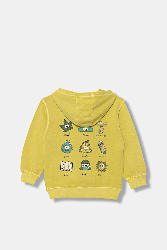 Detská bavlnená mikina United Colors of Benetton 3WITG2015.P.seasonal zelená AW25