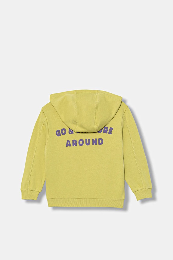 Παιδική βαμβακερή μπλούζα United Colors of Benetton 33NVG5041.P.seasonal πράσινο AW25