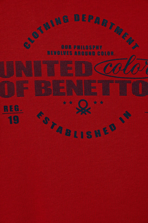 Αγορίστικα Παιδική βαμβακερή μπλούζα United Colors of Benetton 3J68C10PZ.G.seasonal κόκκινο