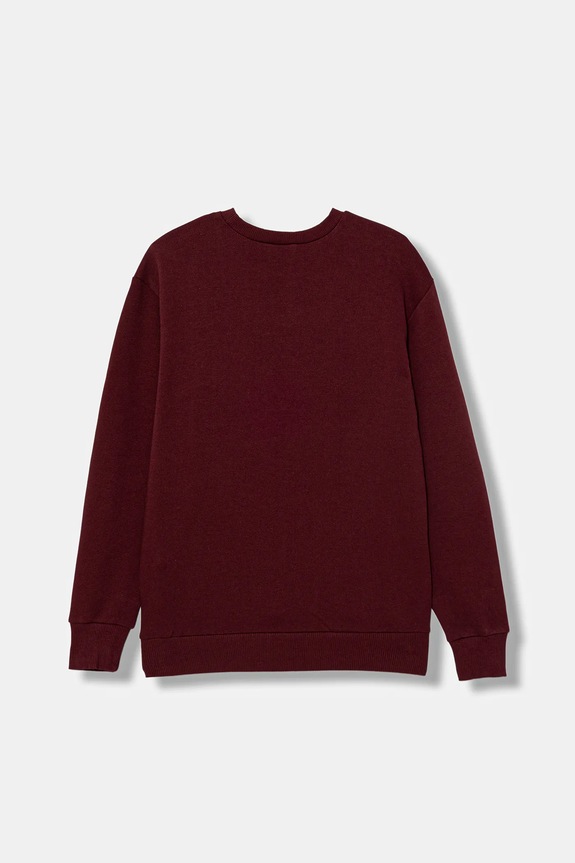 United Colors of Benetton hanorac de bumbac pentru copii 3J68C10PZ.G.seasonal burgundia AW25
