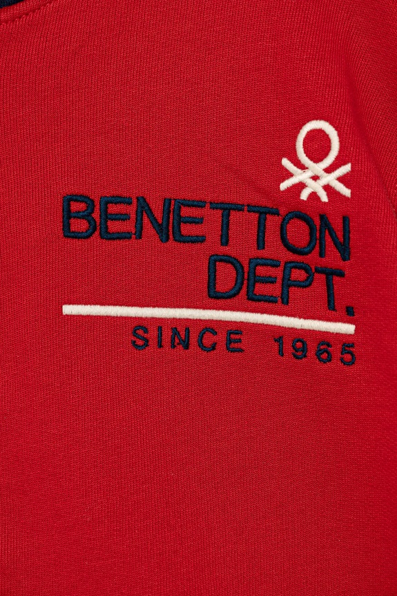 Chlapec Detská bavlnená mikina United Colors of Benetton 3J68C505C.G.seasonal červená