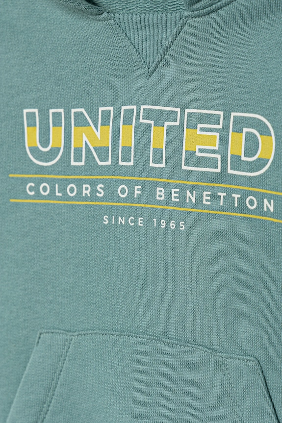 Αγορίστικα Παιδική βαμβακερή μπλούζα United Colors of Benetton 3J68G2014.P.seasonal τιρκουάζ