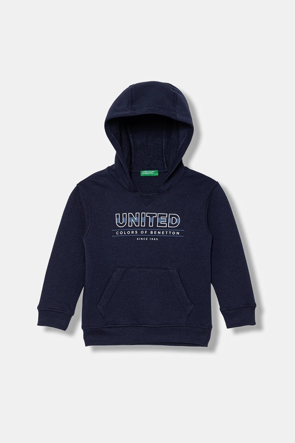Παιδική βαμβακερή μπλούζα United Colors of Benetton βαμβάκι σκούρο μπλε 3J68G2014.P.seasonal