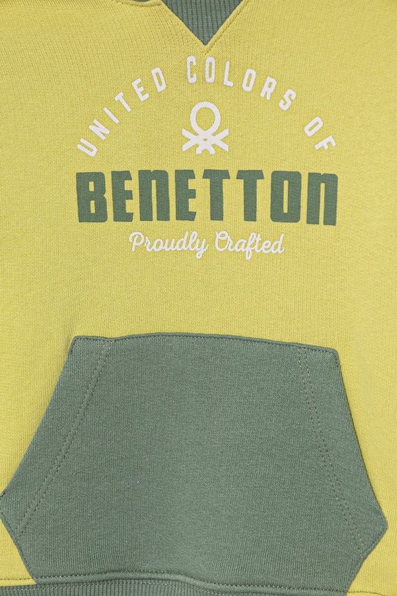 Αγορίστικα Παιδική βαμβακερή μπλούζα United Colors of Benetton 3J68G2014.P.seasonal πράσινο