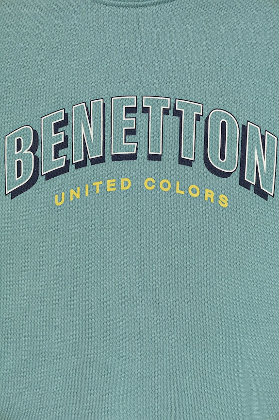 Băieți United Colors of Benetton hanorac de bumbac pentru copii 3J70G10JY.P.seasonal turcoaz
