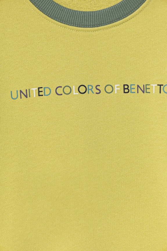 Αγορίστικα Παιδική βαμβακερή μπλούζα United Colors of Benetton 3J70G10JY.P.seasonal κίτρινο