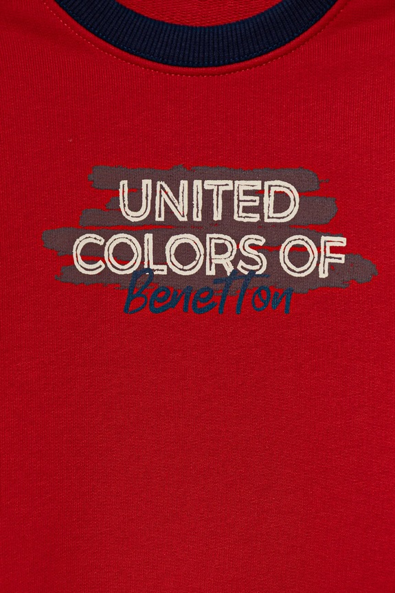 Αγορίστικα Παιδική βαμβακερή μπλούζα United Colors of Benetton 3J70G10JY.P.seasonal κόκκινο