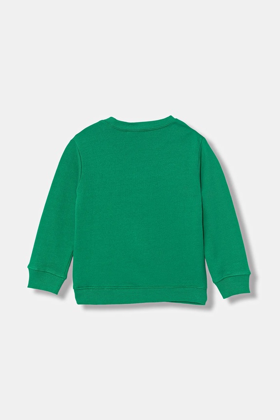 United Colors of Benetton hanorac de bumbac pentru copii 3J70G10JY.P.seasonal verde AW25