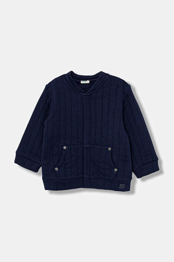 Παιδική μπλούζα United Colors of Benetton χωρίς κουκούλα σκούρο μπλε 3JOEA501O.W.seasonal