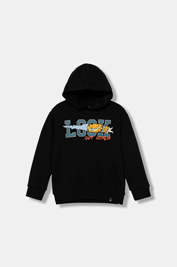 Παιδική βαμβακερή μπλούζα United Colors of Benetton στάμπα μαύρο 3UNIC204Y.G.seasonal