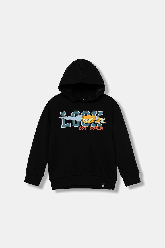 Παιδική βαμβακερή μπλούζα United Colors of Benetton στάμπα μαύρο 3UNIC204Y.G.seasonal