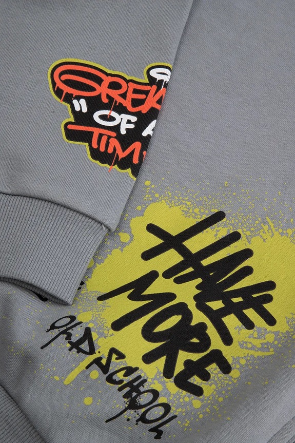 Βαμβακερή παιδική μπλούζα Coccodrillo ZC5132301SBJ γκρί