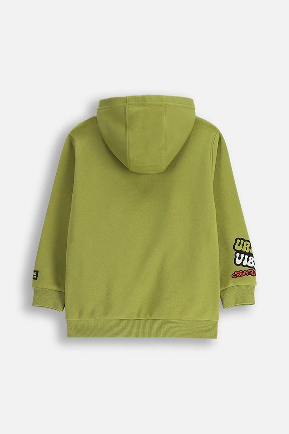 Βαμβακερή παιδική μπλούζα Coccodrillo ZC5132301SBK πράσινο AW25